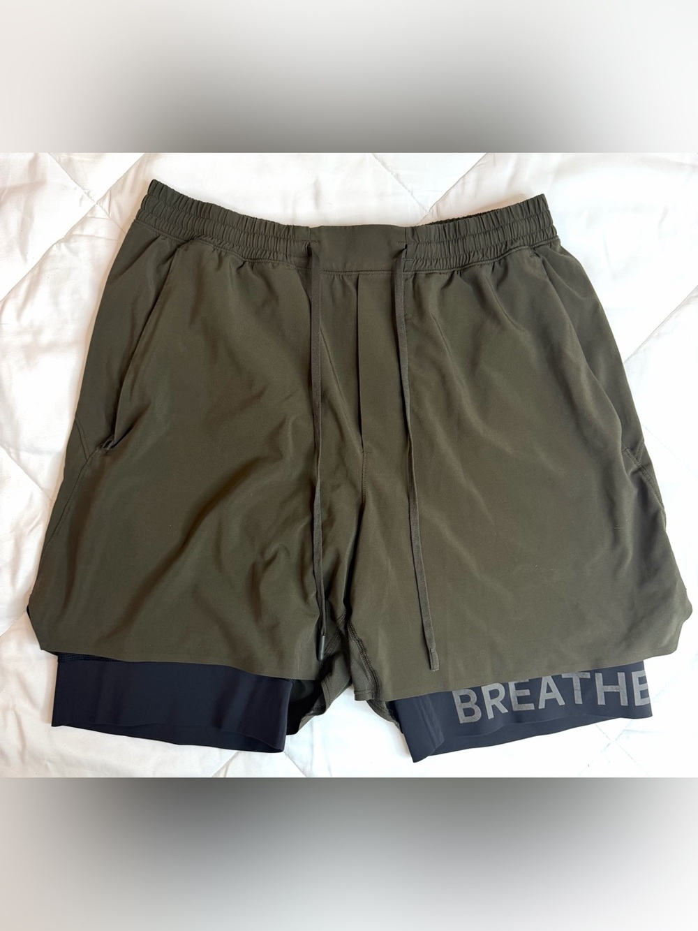 Lululemon Surge Lined Short 6" *Special Edition Green Men’s Medium Athletic